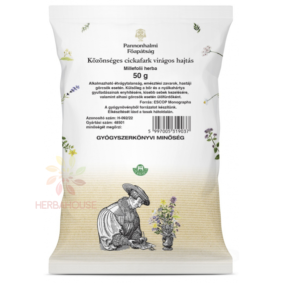 Obrázok pre Pannonhalmi čaj Rebríček obyčajný vňať (50g)