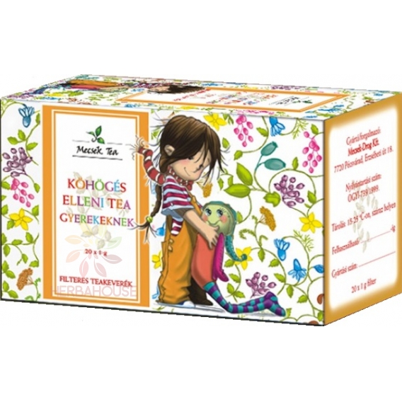 Obrázok pre Mecsek Porciovaná bylinková čajová zmes proti kašľu pre deti (20ks)