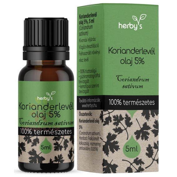 Obrázok pre Herbys Koriander list (Cilantro) prírodný esenciálny olej 5% (5ml)