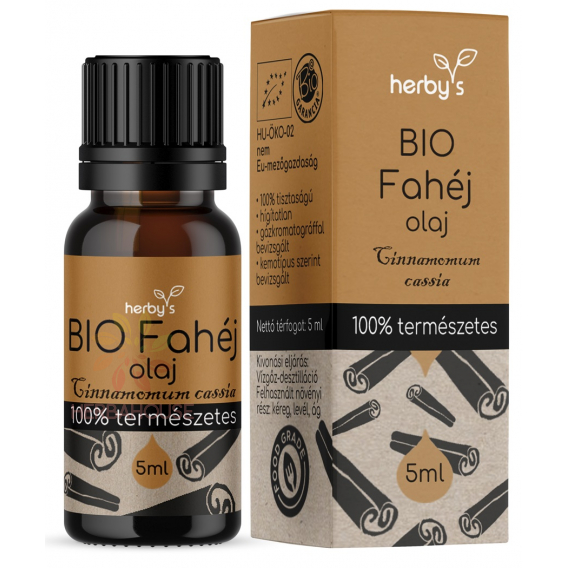 Obrázok pre Herbys 100% Bio prírodný esenciálny olej zo škorice (Cinnamomum cassia) (5ml)