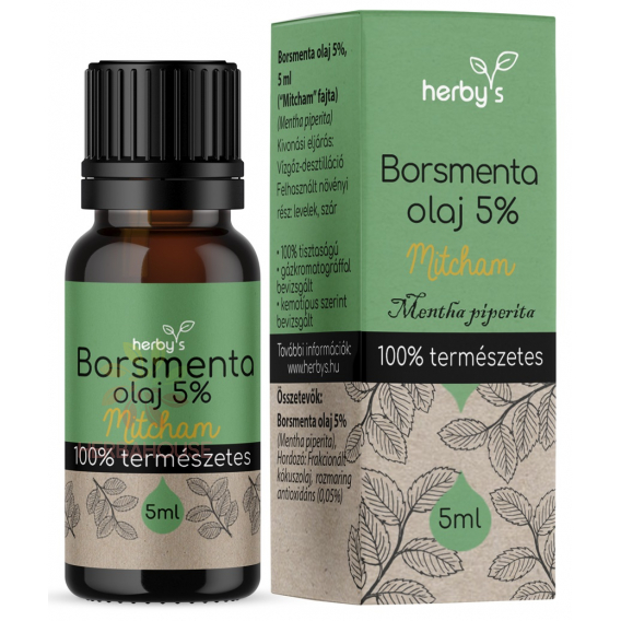 Obrázok pre Herbys Prírodný esenciálny olej mäty piepornej 5% (5ml)