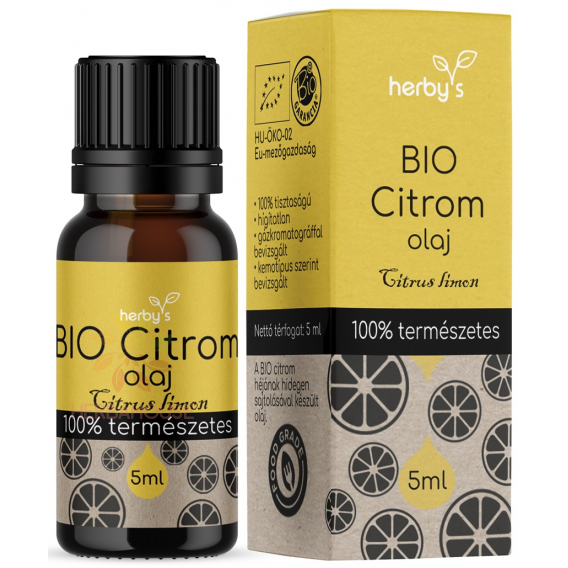 Obrázok pre Herbys 100% Bio prírodný esenciálny olej citrón (5ml)