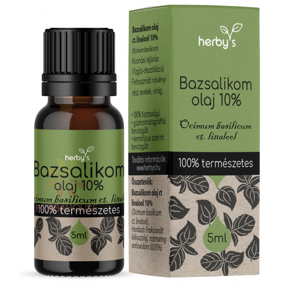 Obrázok pre Herbys Prírodný esenciálny olej bazalka 10% (5ml)