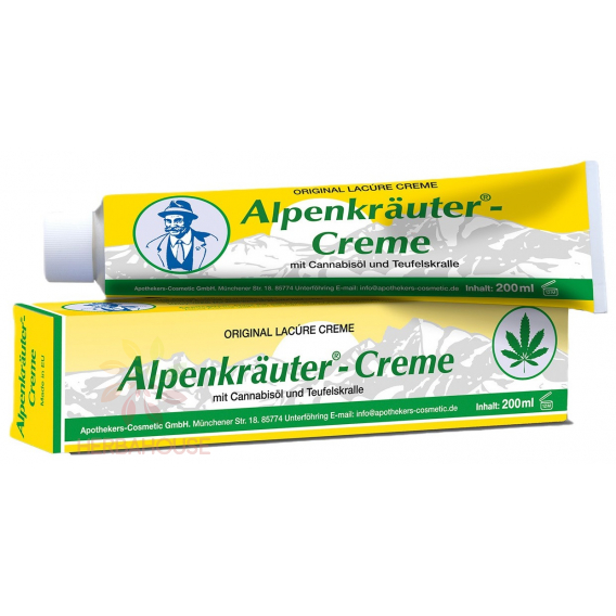 Obrázok pre Alpenkräuter Lacúre balzam s konopným olejom a diablovým pazúrom (200ml)