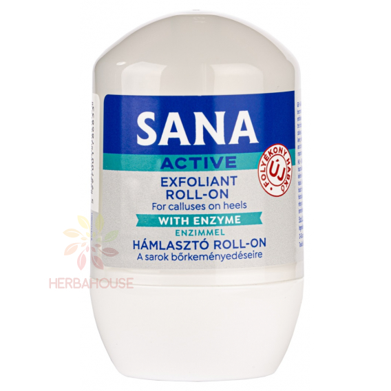 Obrázok pre Sana Active enzýmový peeling na chodidlá – roll-on proti zhrubnutej koži a tvrdým pätám (50ml)