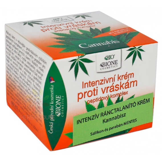 Obrázok pre Bione Intenzívny krém proti vráskam s peptidmi, ceramidmi, konopným olejom (51ml)