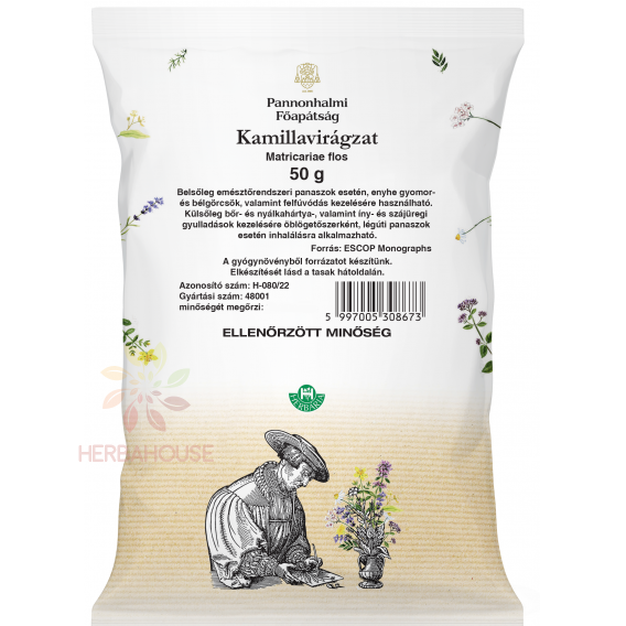 Obrázok pre Pannonhalmi čaj Rumanček kamilkový kvet (50g)