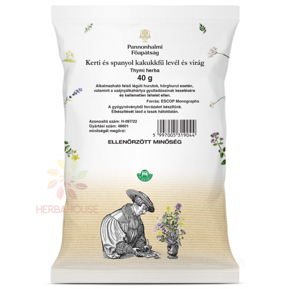 Obrázok pre Pannonhalmi čaj Dúška tymianová vňať (40g)
