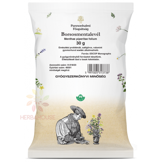 Obrázok pre Pannonhalmi sypaný čaj Mäta pieporná list (30g)