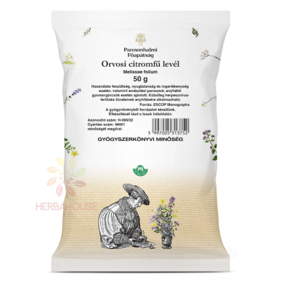 Obrázok pre Pannonhalmi sypaný čaj Medovka lekárska list (50g)