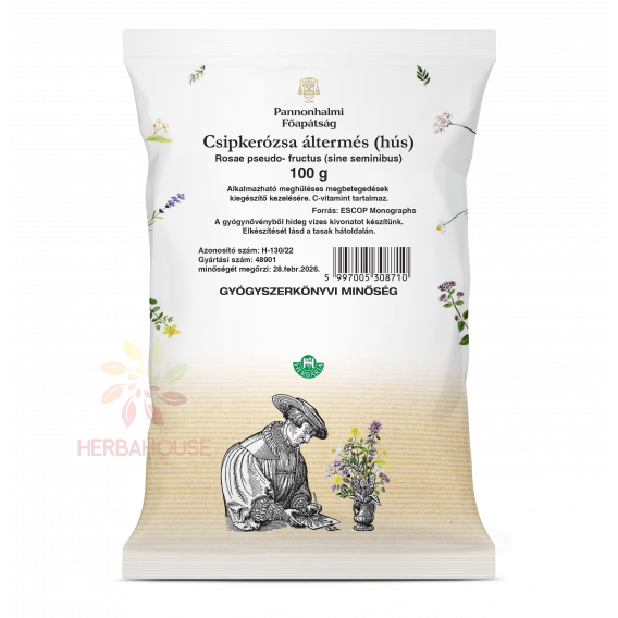 Obrázok pre Pannonhalmi sypaný čaj z dužiny Ruža šípová (100g)