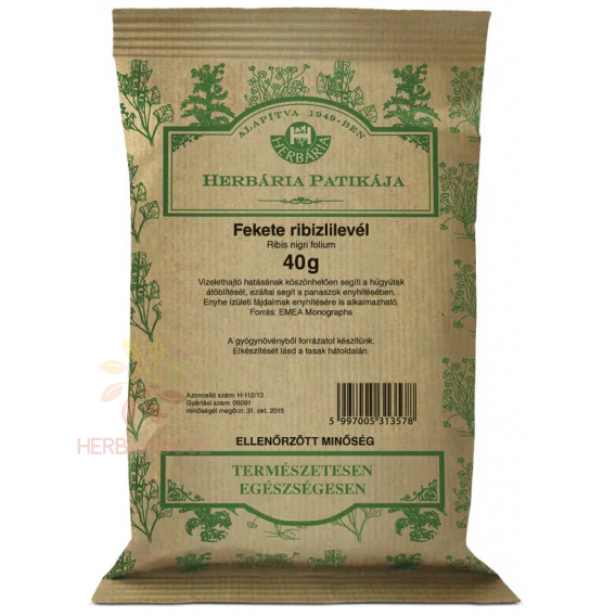Obrázok pre Herbária sypaný čaj List čiernej ríbezle - kĺby a močové cesty (40g)