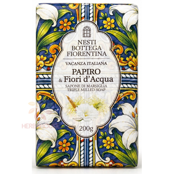 Obrázok pre Nesti Dante Bottega Fiorentina Papiro e Fiori d'Acqua luxusné talianske prírodné mydlo s vôňou papyrusu a vodných kvetov (200g)