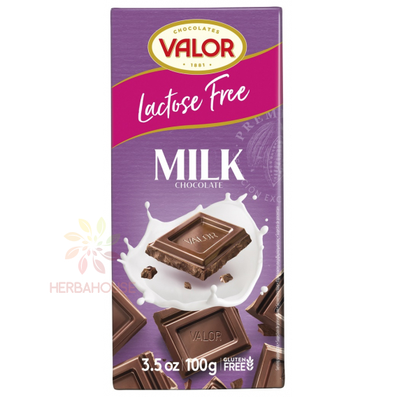 Obrázok pre Valor Bezlepková a bezlaktózová mliečna čokoláda (100g)