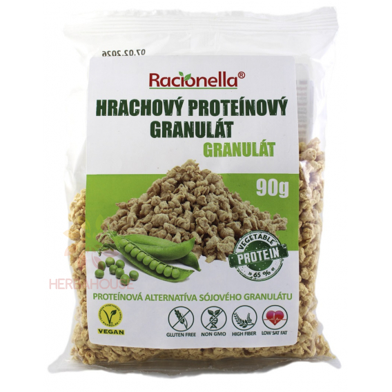 Obrázok pre Racionella Bezlepkový hrachový proteínový granulát (90g) 