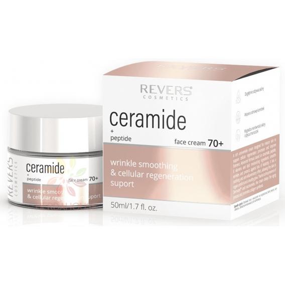 Obrázok pre Revers 70+ Omladzujúci pleťový krém s ceramidmi a peptidmi (50ml)