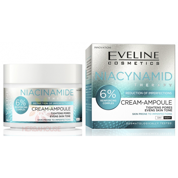 Obrázok pre Eveline Niacinamide Therapy denný a nočný krém-ampulka na redukciu nedokonalostí pleti (50ml)