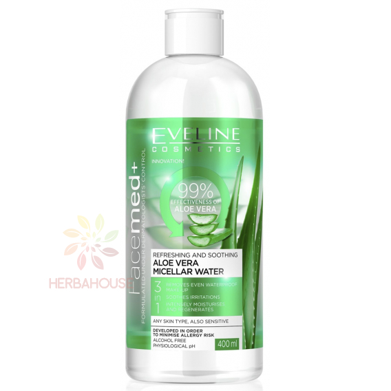 Obrázok pre Eveline Facemed+ Aloe Vera osviežujúca a upokojujúca micelárna voda (400ml)