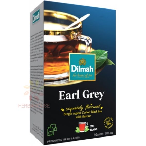 Obrázok pre Dilmah Čierny čaj Earl Grey s bergamotovou príchuťou porciovaný (20ks)