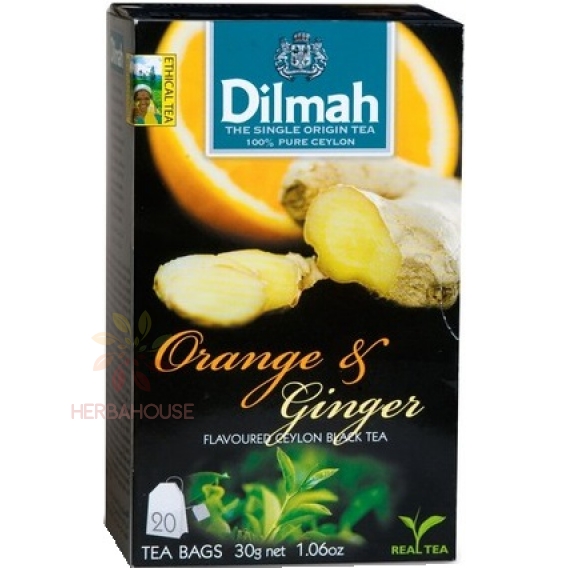Obrázok pre Dilmah Čierny čaj pomaranč zázvor porciovaný (20ks)