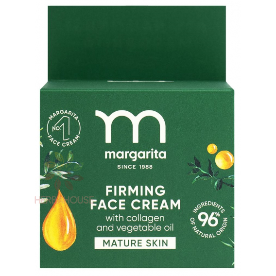 Obrázok pre Margarita Spevňujúci pleťový krém s kolagénom a rastlinnými olejmi pre zrelú pleť (50ml)