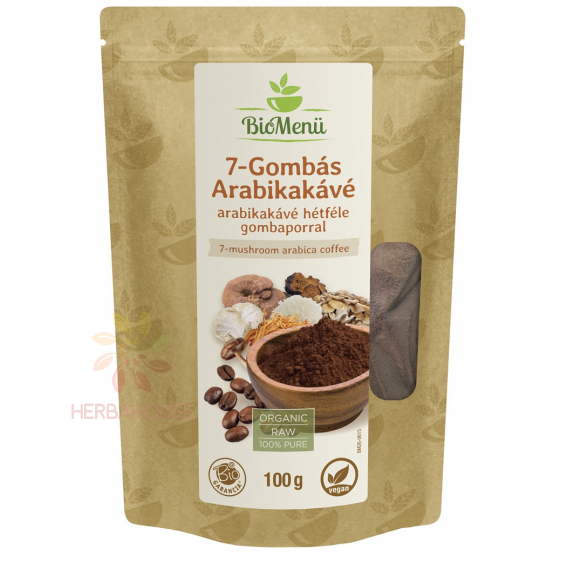 Obrázok pre BioMenü Bio instantná bio arabica káva so 7 druhmi húb (100g)