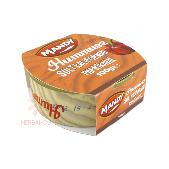 Obrázok pre Mandy Hummus s tahini krémová nátierka s pečenou kalifornskou paprikou (100g) 