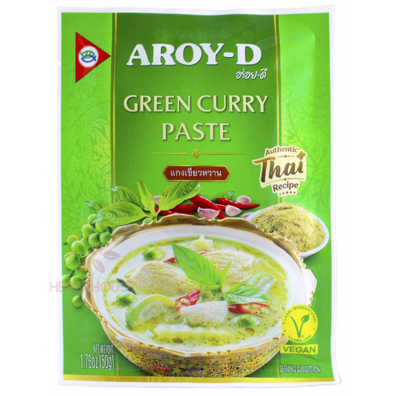 Obrázok pre Aroy-D Zelená kari pasta (50g)