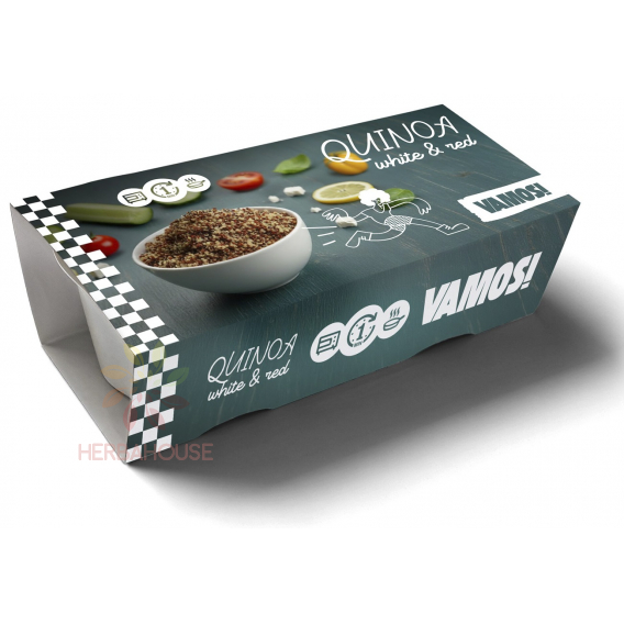 Obrázok pre Vamos! Biela a červená quinoa s olivovým olejom – hotová, rýchla príloha (2 x 125g)