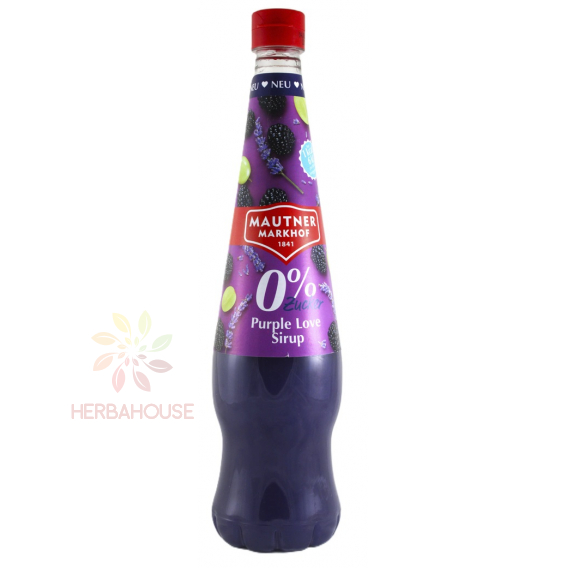 Obrázok pre Mautner Markhof Purple Love Ovocný sirup bez pridaného cukru so sladidlami – hrozno, černica a levanduľa (700ml) 