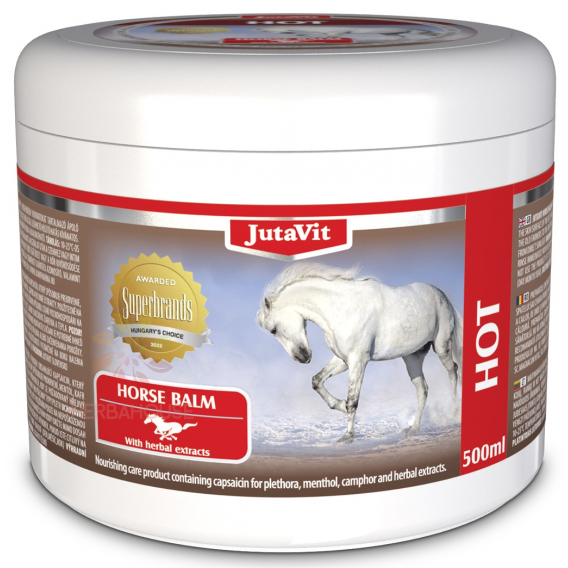 Obrázok pre Jutavit Hot Pferdebalsam konský masážny balzam s chilli, mentolom, gáfrom - hrejivý (500ml)
