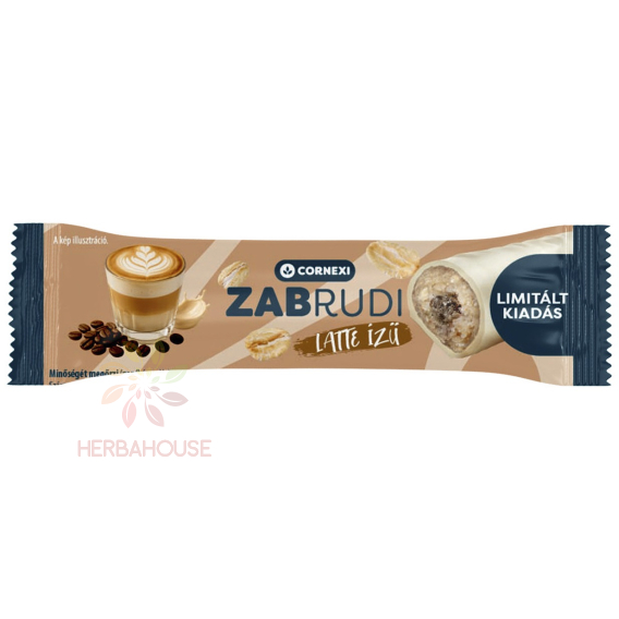 Obrázok pre Cornexi Zabrudi ovsená tyčinka s latte príchuťou, karamelovou náplňou a bielou polevou (30g)
