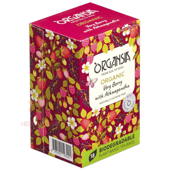 Obrázok pre Organsia Bio Very Berry – ovocný čaj s ashwagandhou (18ks)