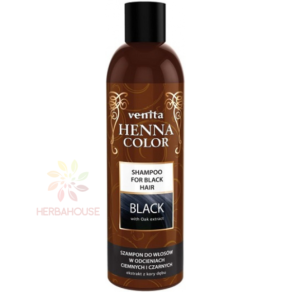 Obrázok pre Venita ​Henna Color Shampoo, šampón na čierne a tmavé vlasy (250ml)