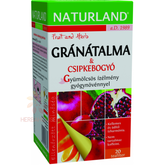 Obrázok pre Naturland Porciovaný čaj šípka a granátové jablko (20ks)