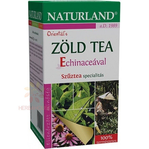 Obrázok pre Naturland Porciovaný zelený čaj a echinacea (20ks)