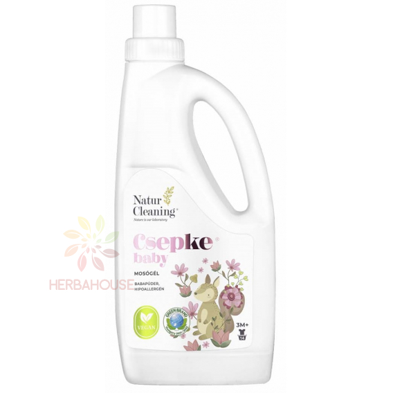 Obrázok pre Csepke baby Tekutý hypoalergénny prací gél s púdrovou vôňou 3m+ (1000ml)