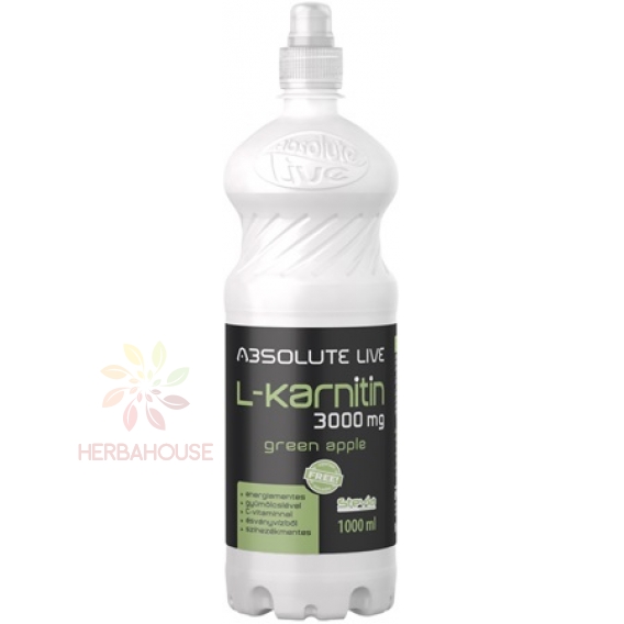 Obrázok pre Absolute Live L-Karnitín nesýtený nápoj s príchuťou zelené jablko bez cukru (1000ml)