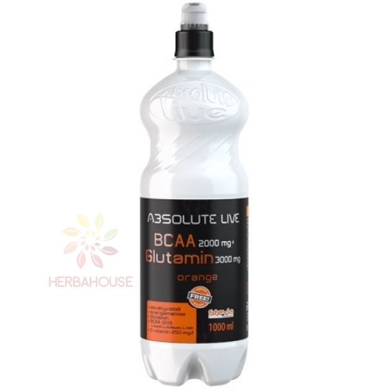 Obrázok pre Absolute Live BCAA Glutamín nesýtený nápoj s pomarančovou príchuťou bez cukru (1000ml)