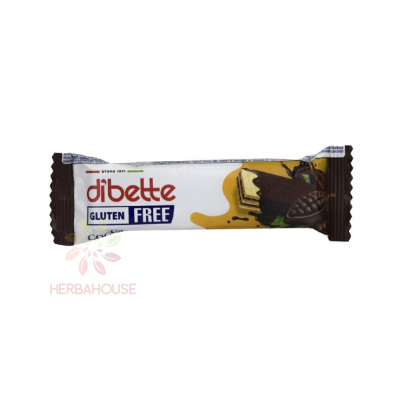 Obrázok pre Dibette Wellness oblátka v horkej čokoláde s fruktózou plnená kakaovým krémom (26g)