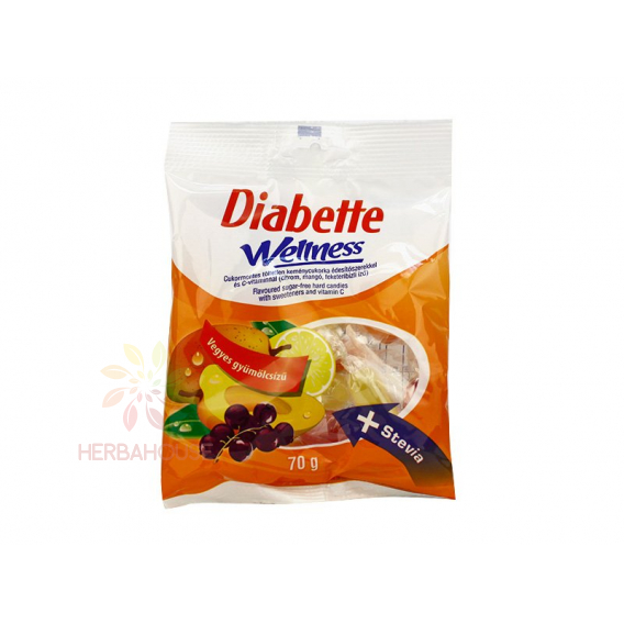 Obrázok pre Dibette Drops ovocný bez cukru so sladidlami a vitamínom C (70g)