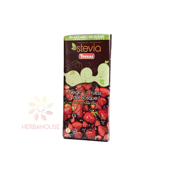 Obrázok pre Torras Bezlepková horká čokoláda s lesným ovocím bez pridaného cukru (125g)