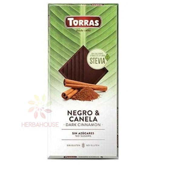 Obrázok pre Torras Bezlepková horká čokoláda so škoricou bez pridaného cukru (125g)