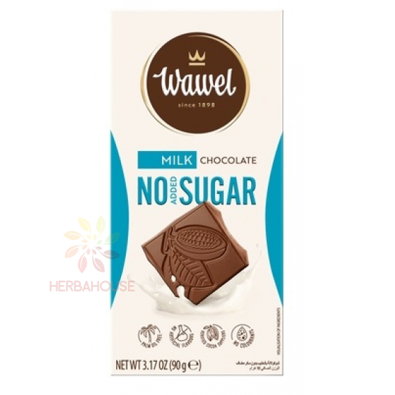 Obrázok pre Wawel Mliečna čokoláda bez cukru (90g)