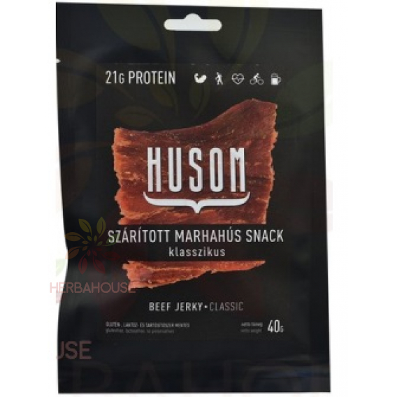 Obrázok pre Husom Beef Jerky Sušené hovädzie mäso Classic (40g)