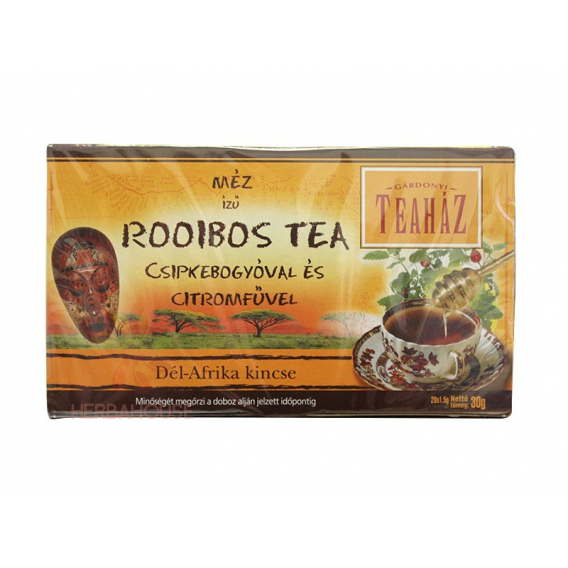 Obrázok pre Gárdonyi Teaház Rooibos čaj, šípka, citrónová tráva s medovou príchuťou (20ks)