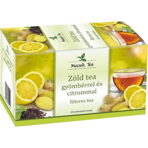Obrázok pre Mecsek Porciovaný zelený čaj, zázvor, citrón (20ks)