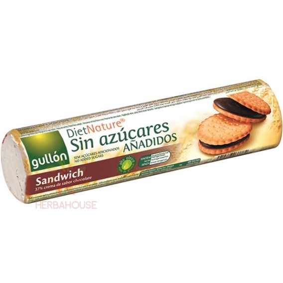 Obrázok pre Gullón Sandwich sušienky plnené tmavou čokoládou bez cukru (250g)