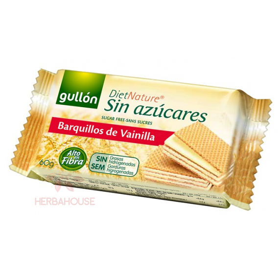 Obrázok pre Gullón Barquillos oblátky s vanilkovou náplňou bez cukru (60g)
