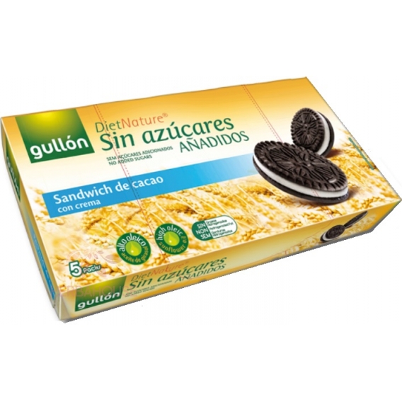 Obrázok pre Gullón Twins kakaové sušienky plnené krémom s vanilkovou príchuťou bez cukru (210g)
